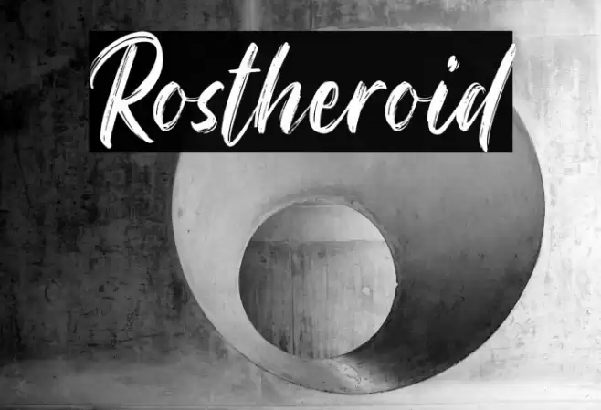 Rostheroid Font examples
