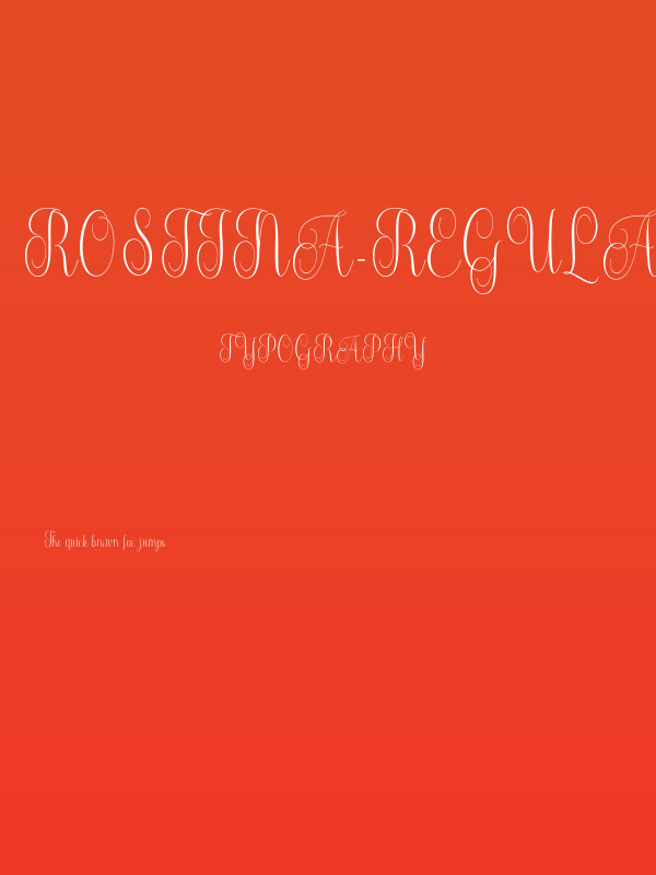 Rostina-Regular Poster