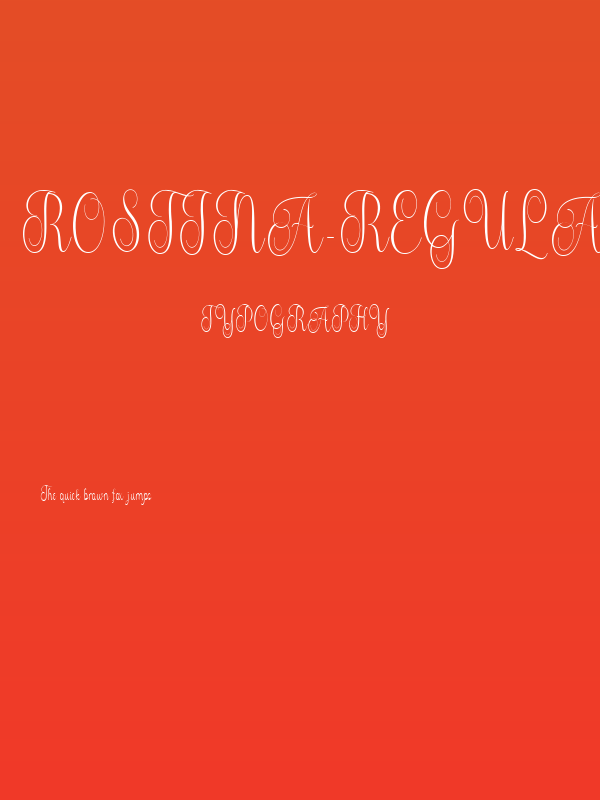 Rostina-Regular Poster