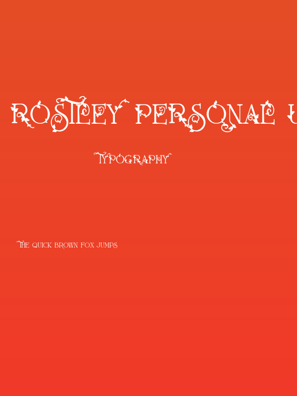 Rostley PERSONAL USE ONLY Regular Poster