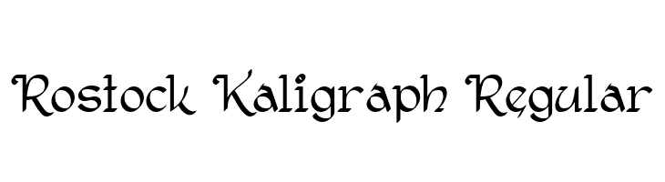 Rostock Kaligraph Regular  font caratteri gratis