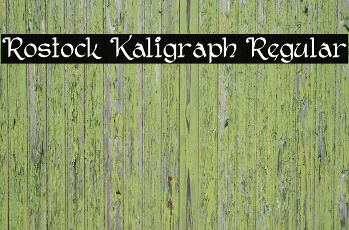 Rostock Kaligraph Regular Font examples