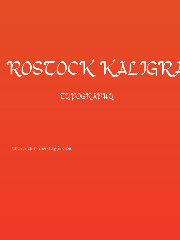 Rostock Kaligraph Regular Poster