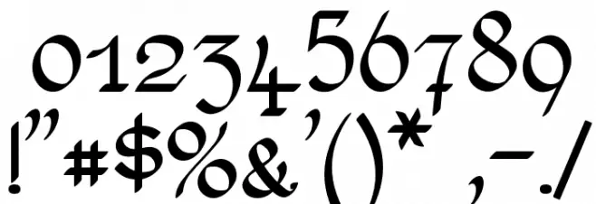 Rostock Kaligraph Font OTHER CHARS