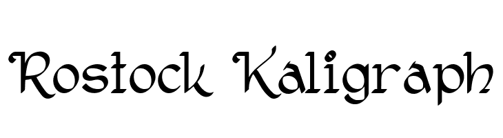 Rostock Kaligraph  नि: शुल्क फ़ॉन्ट्स डाउनलोड