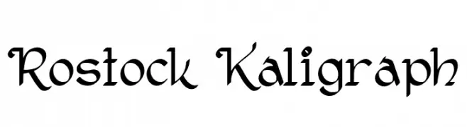 Rostock Kaligraph  नि: शुल्क फ़ॉन्ट्स डाउनलोड