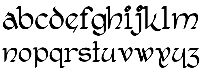 Rostock Kaligraph Font LOWERCASE