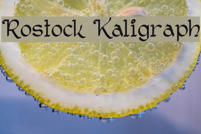 Rostock Kaligraph Font examples