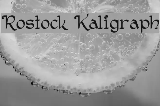 Rostock Kaligraph Font examples