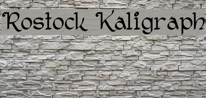 Rostock Kaligraph Font examples