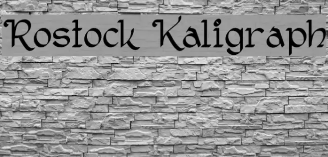 Rostock Kaligraph Font examples