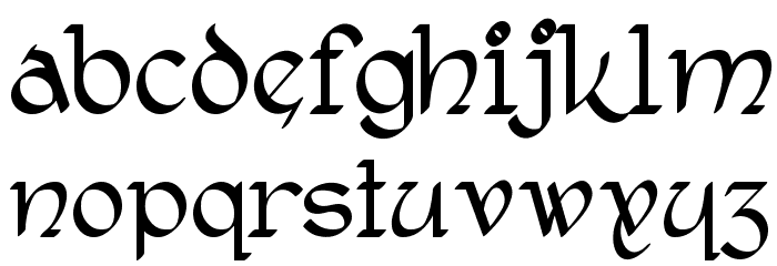 Rostock Kaligraph Font LOWERCASE