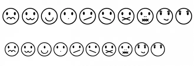 Rostros y emociones Font OTHER CHARS