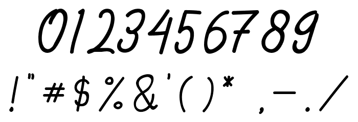Rote Font OTHER CHARS