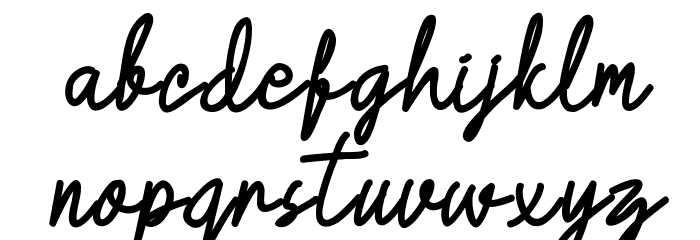 Rote Font LOWERCASE