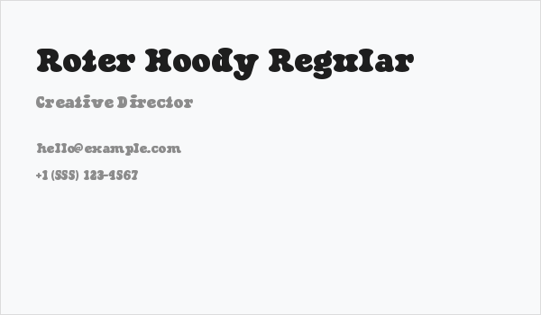 Roter Hoody Regular Business Card