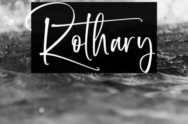 Rothary Caratteri examples