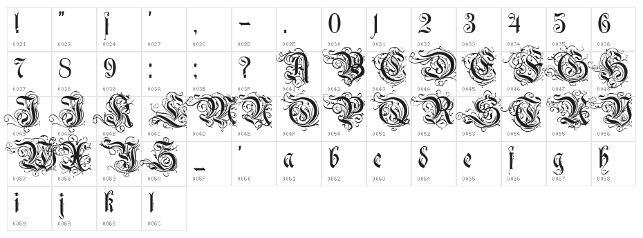Rothenburg Decorative Normal Character Map