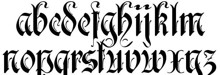 Rothenburg Decorative Font LOWERCASE