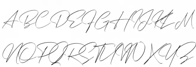 Rotherdam Signature フォント 大文字