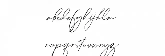 Rotherdam Signature फ़ॉन्ट लोअरकेस