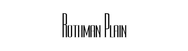 Rothman Plain Font