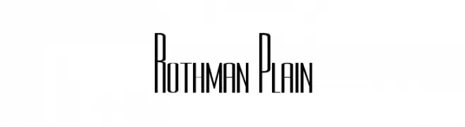 Rothman Plain  Frei Schriftart Herunterladen