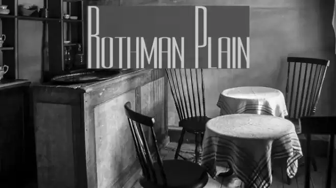 Rothman Plain Font examples