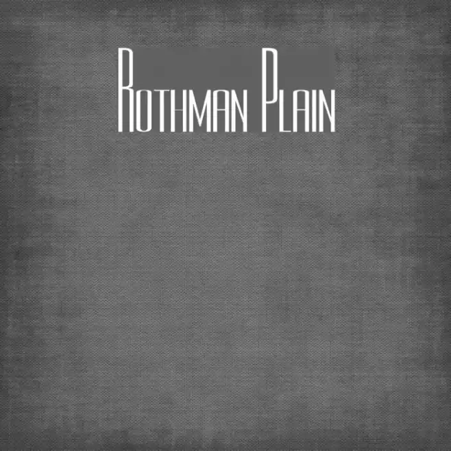 Rothman Plain Font examples