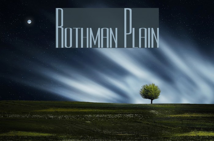 Rothman Plain Font examples