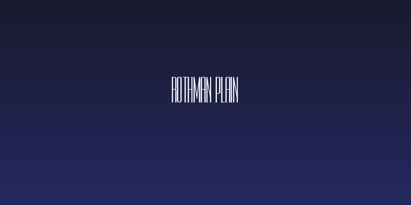 Rothman Plain Social Header