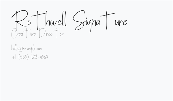 Rothwell Signature Business Card