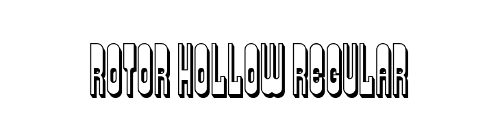Rotor Hollow Regular  Скачать бесплатные шрифты