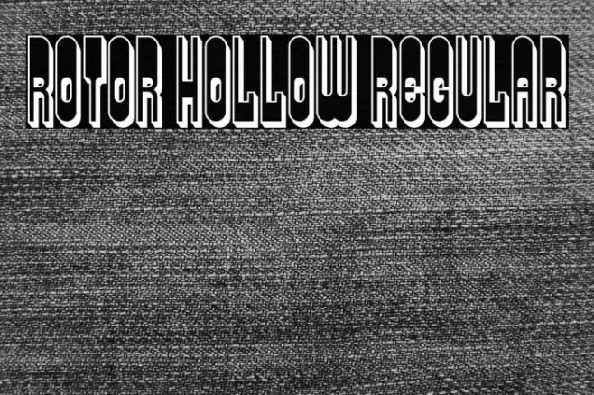 Rotor Hollow Regular Font examples
