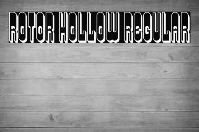 Rotor Hollow Regular Font examples