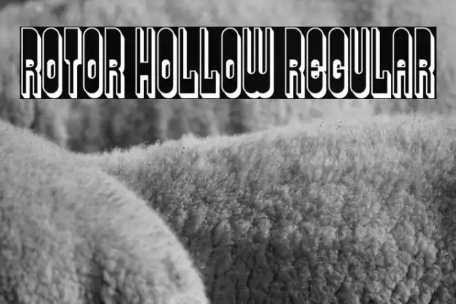 Rotor Hollow Regular Font examples