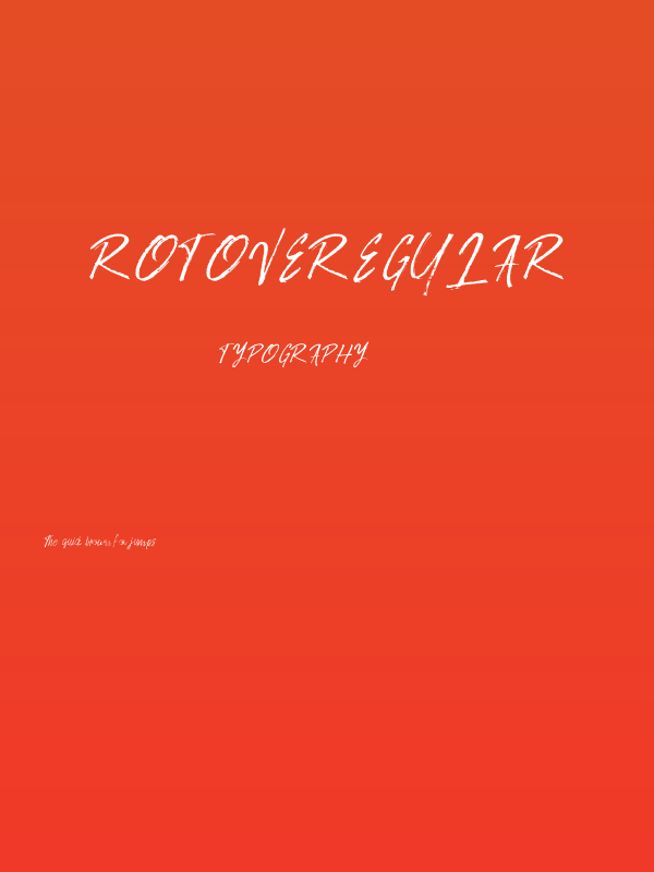 RotoveRegular Poster