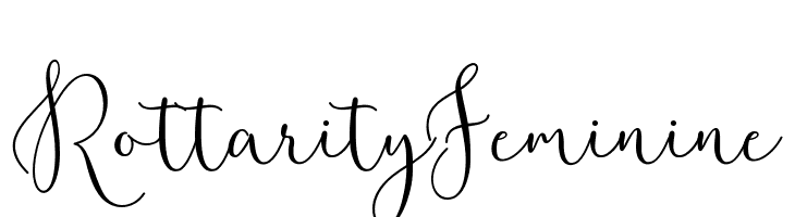 RottarityFeminine フォント