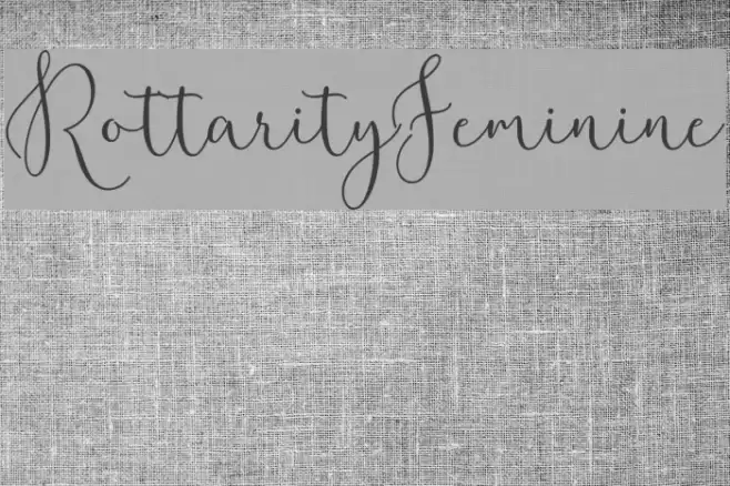 RottarityFeminine Font examples