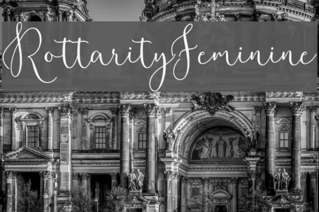 RottarityFeminine Font examples