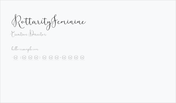 RottarityFeminine Business Card