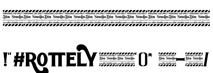 Rottely Personal Use Font OTHER CHARS