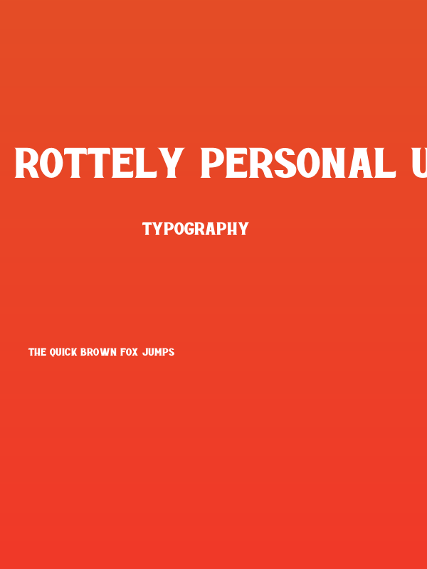 Rottely Personal Use Poster