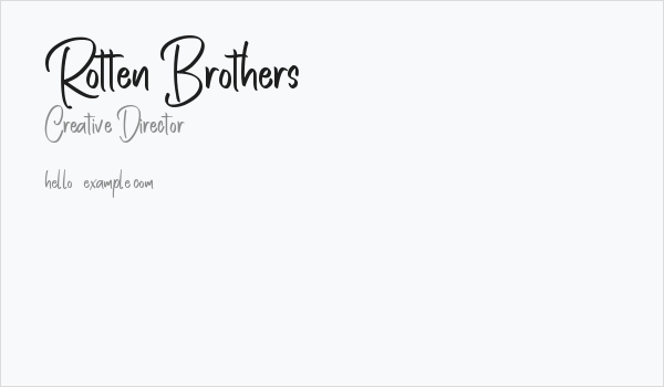 Rotten Brothers Business Card