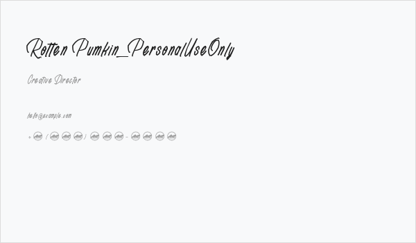 Rotten Pumkin_PersonalUseOnly Business Card