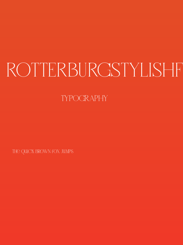 RotterburgStylishFREE-Regular Poster
