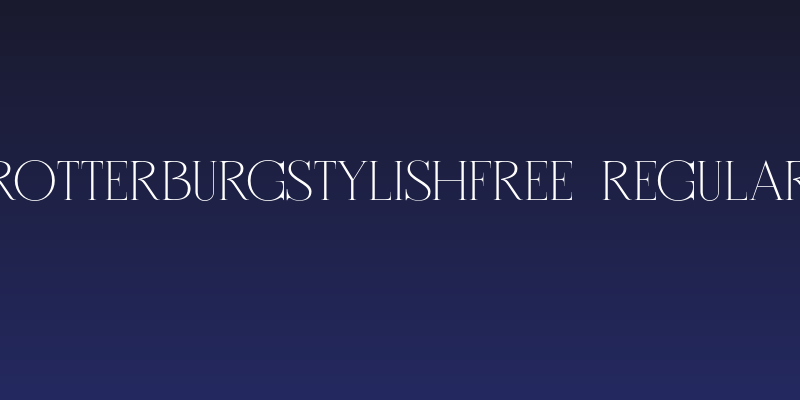 RotterburgStylishFREE-Regular Social Header