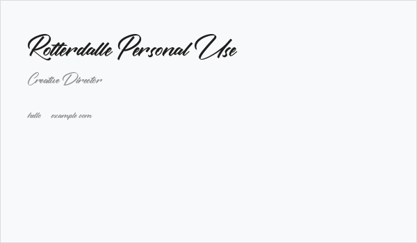 Rotterdalle Personal Use Business Card