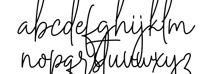 Rotterdam Signature Font LOWERCASE