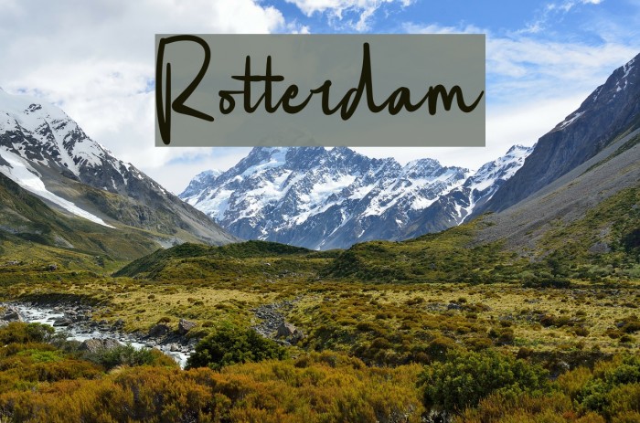 Rotterdam Font examples